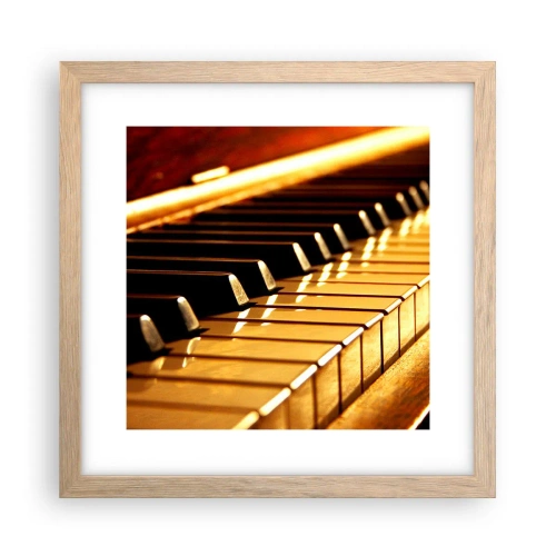 Plakat i ramme af lyst egetræ - Ubegrænsede muligheder - 30x30 cm