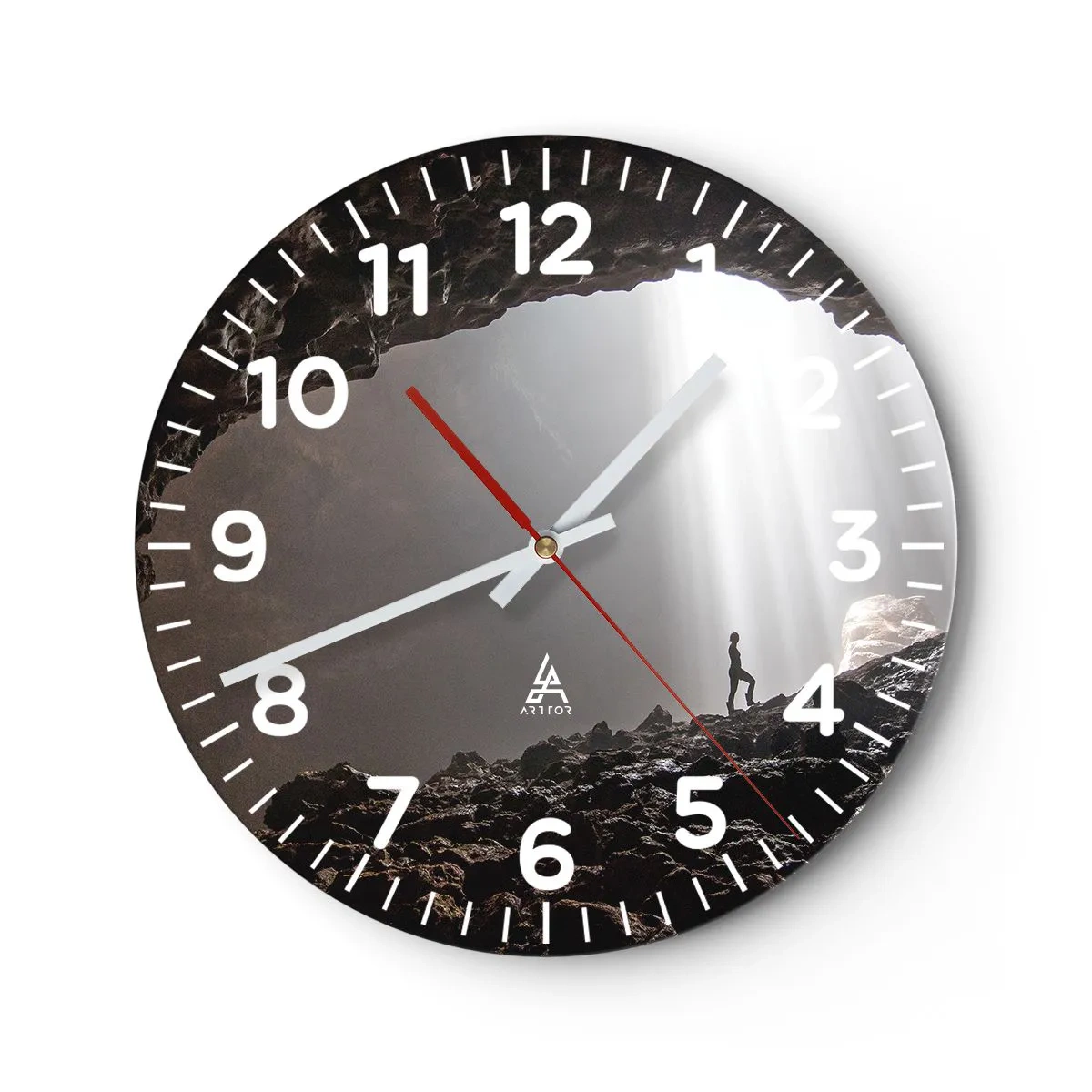 Vægur, Uret - Lysende grotte - 30x30 cm