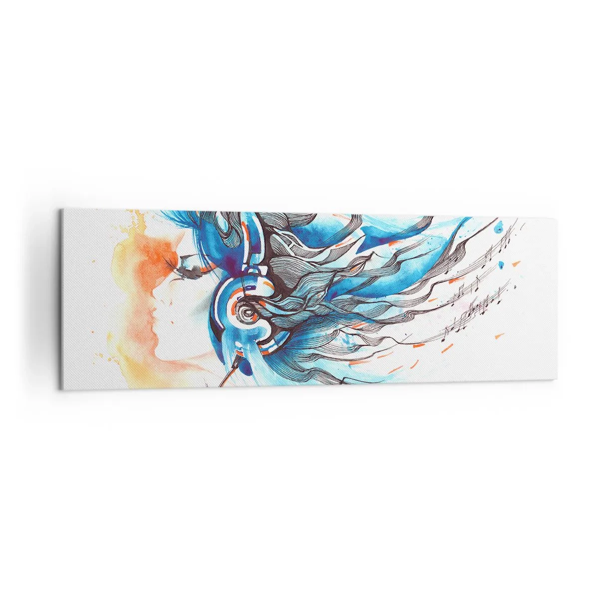 Lærredstryk - Billede på lærred - Lad musikken spille - 160x50 cm