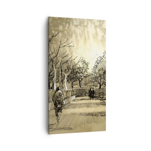 Lærredstryk - Billede på lærred - Et øjeblik med fjer - 55x100 cm