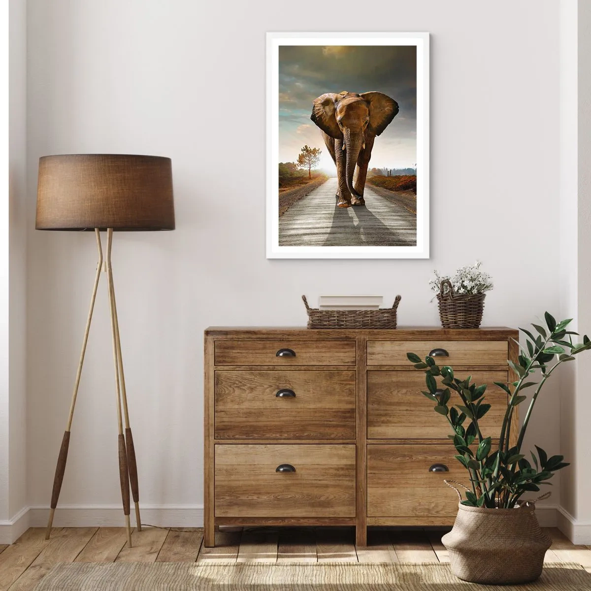 Plakat i hvid ramme - Og slet ikke i en porcelænsbutik - 61x91 cm