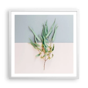 Plakat i hvid ramme - Pastelfarvernes subtilitet - 60x60 cm