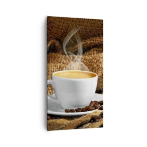 Lærredstryk - Billede på lærred - Duften af mokka og honningvæskens tæthed - 55x100 cm