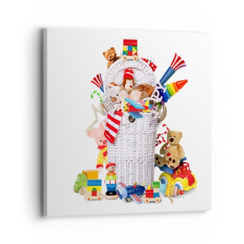 Lærredstryk - Billede på lærred - Småbørns skatte - 30x30 cm