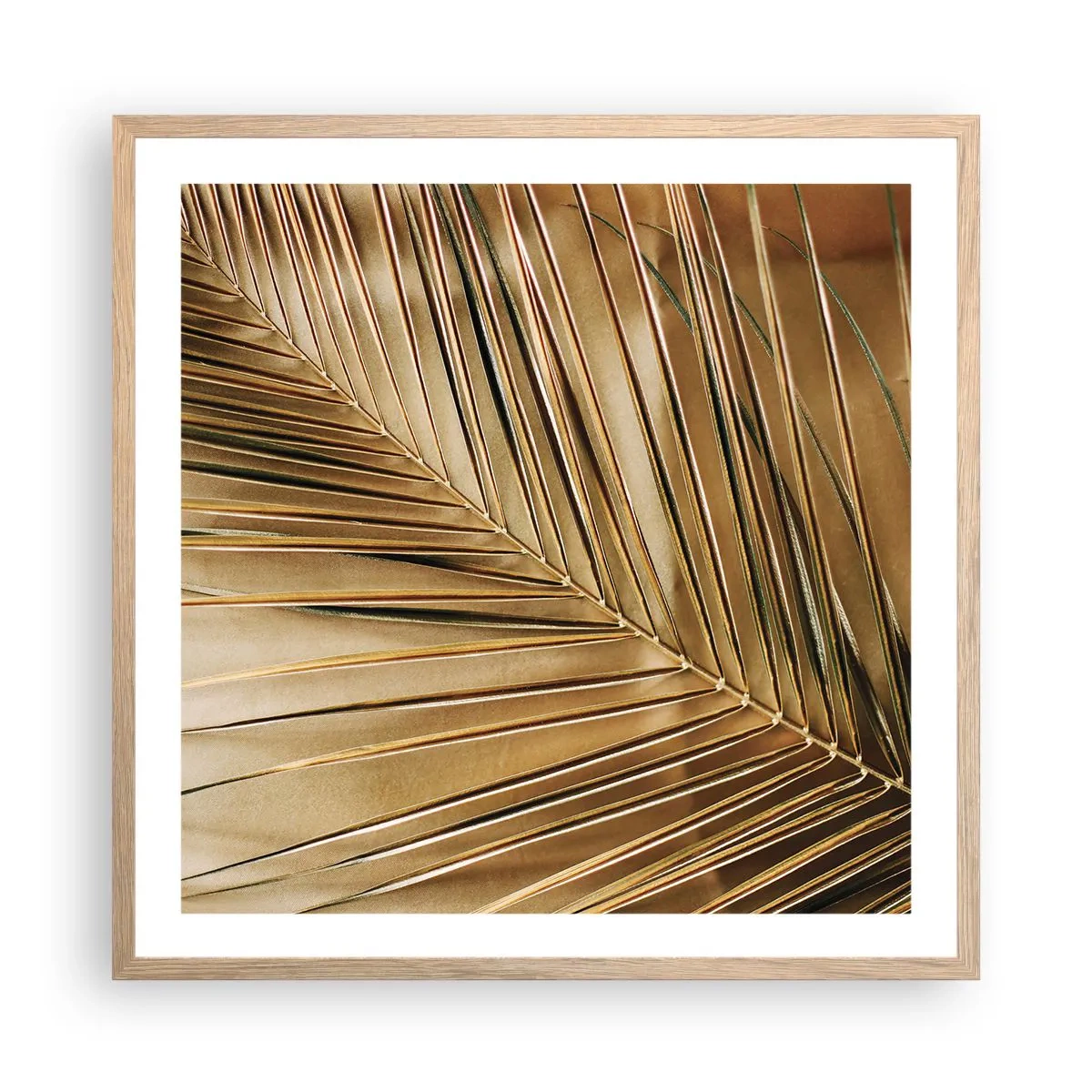 Plakat i ramme af lyst egetræ - Naturlig kolonnade - 60x60 cm