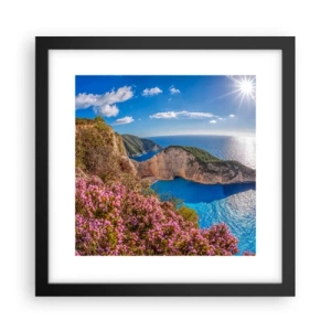 Plakat i sort ramme - Min store græske ferie - 30x30 cm