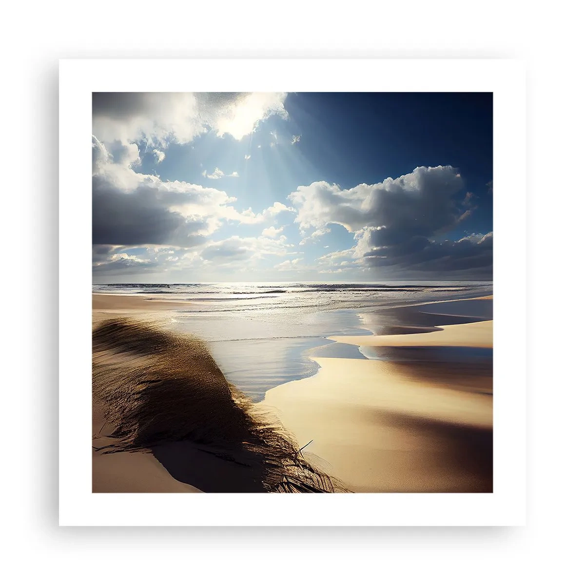 Plakat - Strand, vild strand - 50x50 cm
