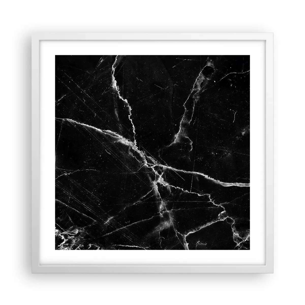 Plakat i hvid ramme - Stenens hemmelige liv - 50x50 cm