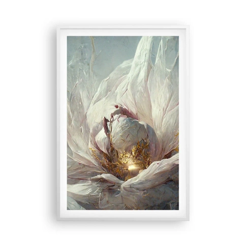 Plakat i hvid ramme - Blomstrer en gang om hundrede år - 61x91 cm