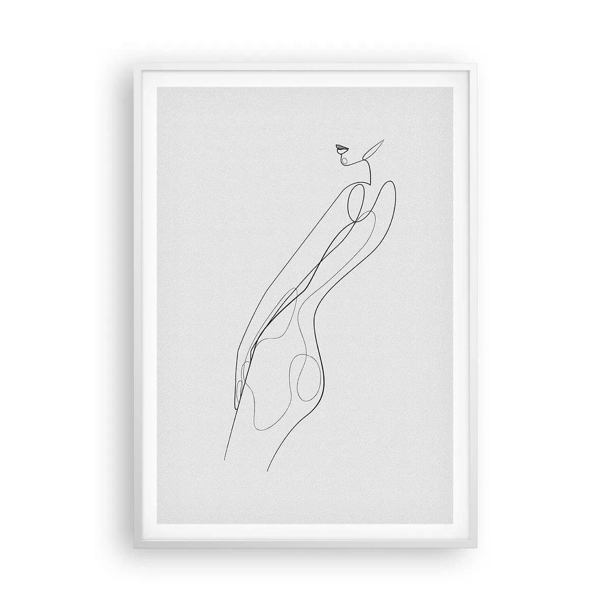 Plakat i hvid ramme - Næppe et løfte - 70x100 cm