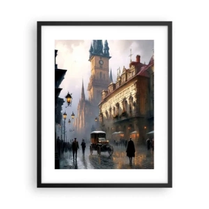 Plakat i sort ramme - Magien i en aften i Prag - 40x50 cm