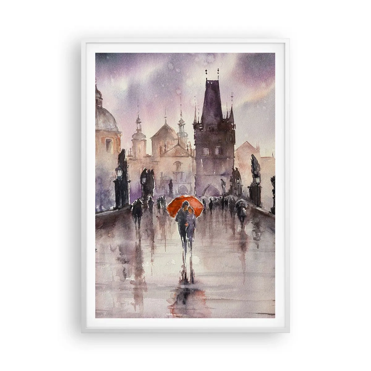 Plakat i hvid ramme - Folk forandrer sig ikke - 70x100 cm