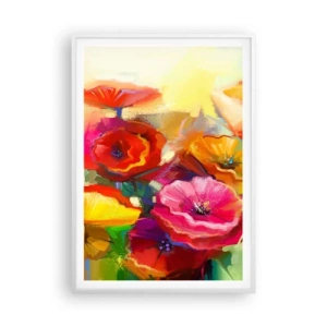 Plakat i hvid ramme - Ikke kun rødt - 70x100 cm