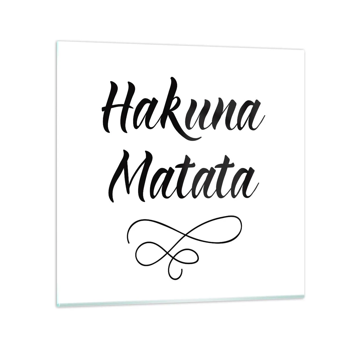 Billede på glas - Bedste råd - 50x50 cm