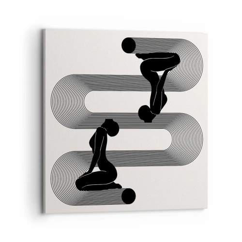 Lærredstryk - Billede på lærred - Sensuel symmetri - 70x70 cm