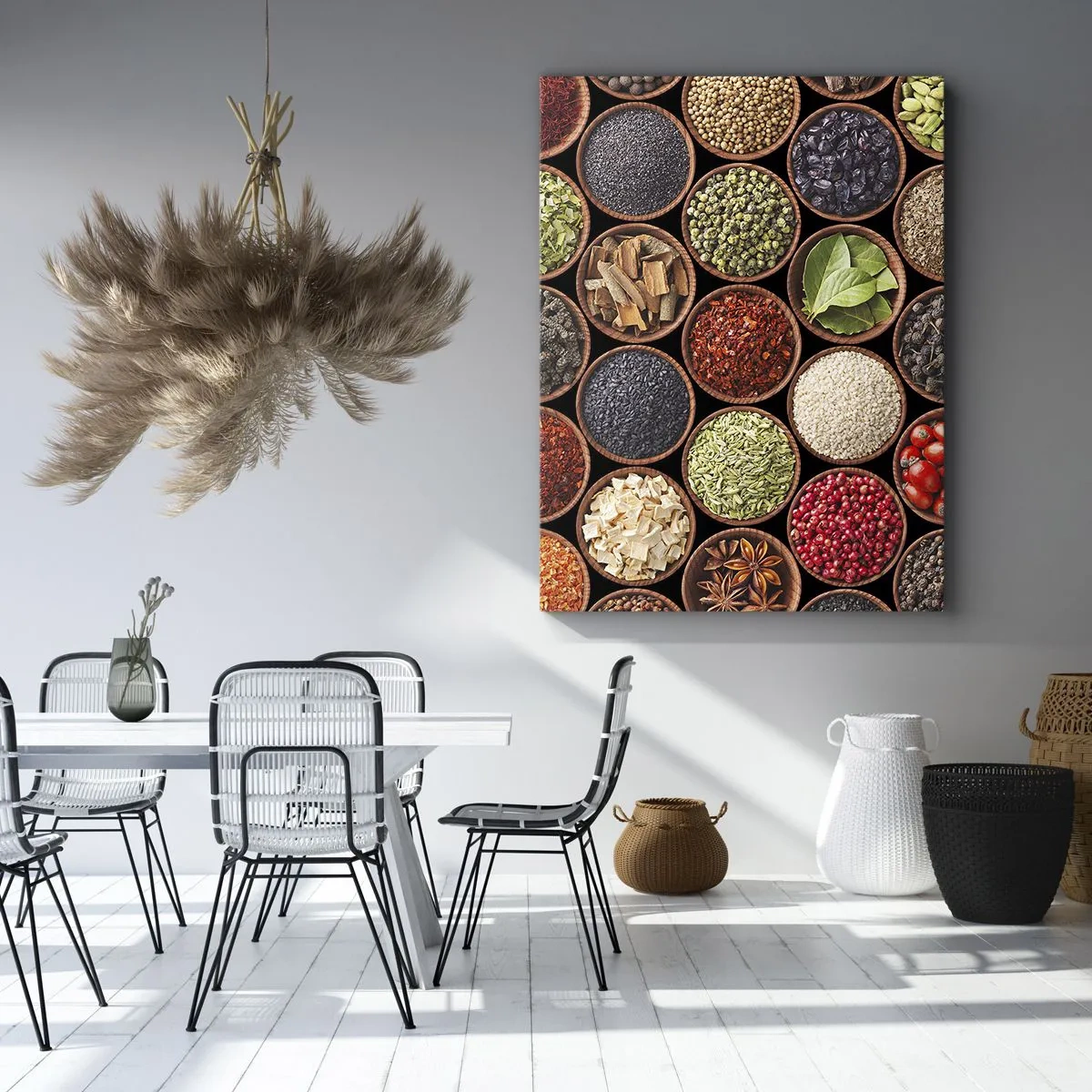 Lærredstryk - Billede på lærred - Alle verdens smage - 65x120 cm