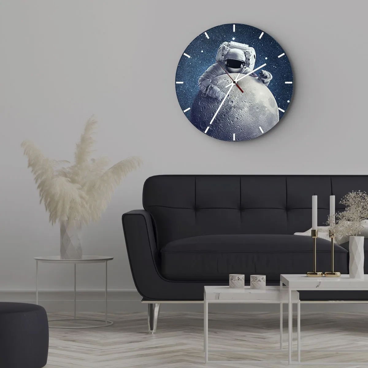 Vægur, Uret - Kosmisk spøgefugl - 40x40 cm