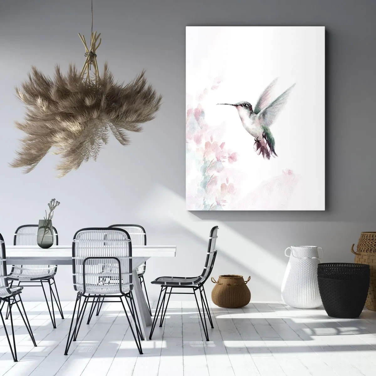 Lærredstryk - Billede på lærred - Stoppet i flagren - 50x70 cm
