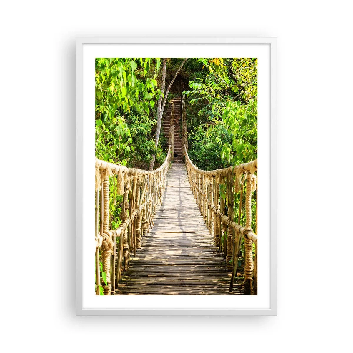 Plakat i hvid ramme - Ophængt i grønt - 50x70 cm