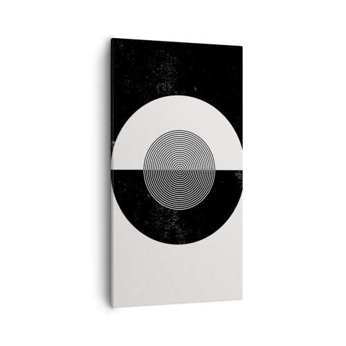 Lærredstryk - Billede på lærred - Harmoni i sort og hvidt - 55x100 cm