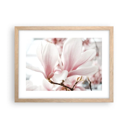 Plakat i ramme af lyst egetræ - Ømhedens umådelighed - 40x30 cm