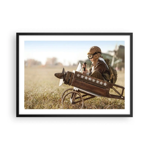 Plakat i sort ramme - Start mod drømmen - 70x50 cm