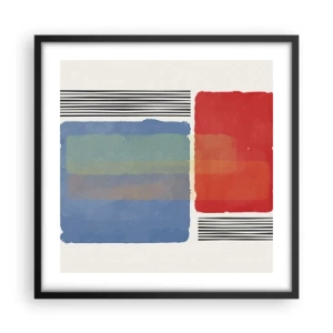 Plakat i sort ramme - Geometriens ånd og bogstav - 50x50 cm