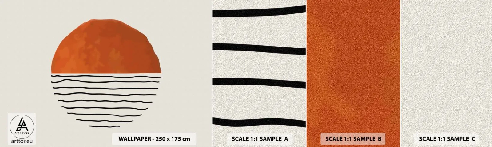Fototapet Prøve Standard Eco - I en japansk atmosfære - Abstraktion, Stykke, Minimalisme - 100x30 cm