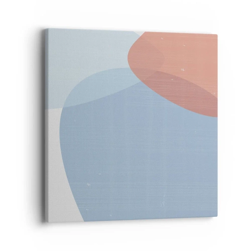 Lærredstryk - Billede på lærred - Pastelfarvede relationer - 40x40 cm