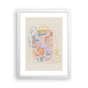 Plakat i hvid ramme - Labyrint - et glædeligt eventyr - 30x40 cm