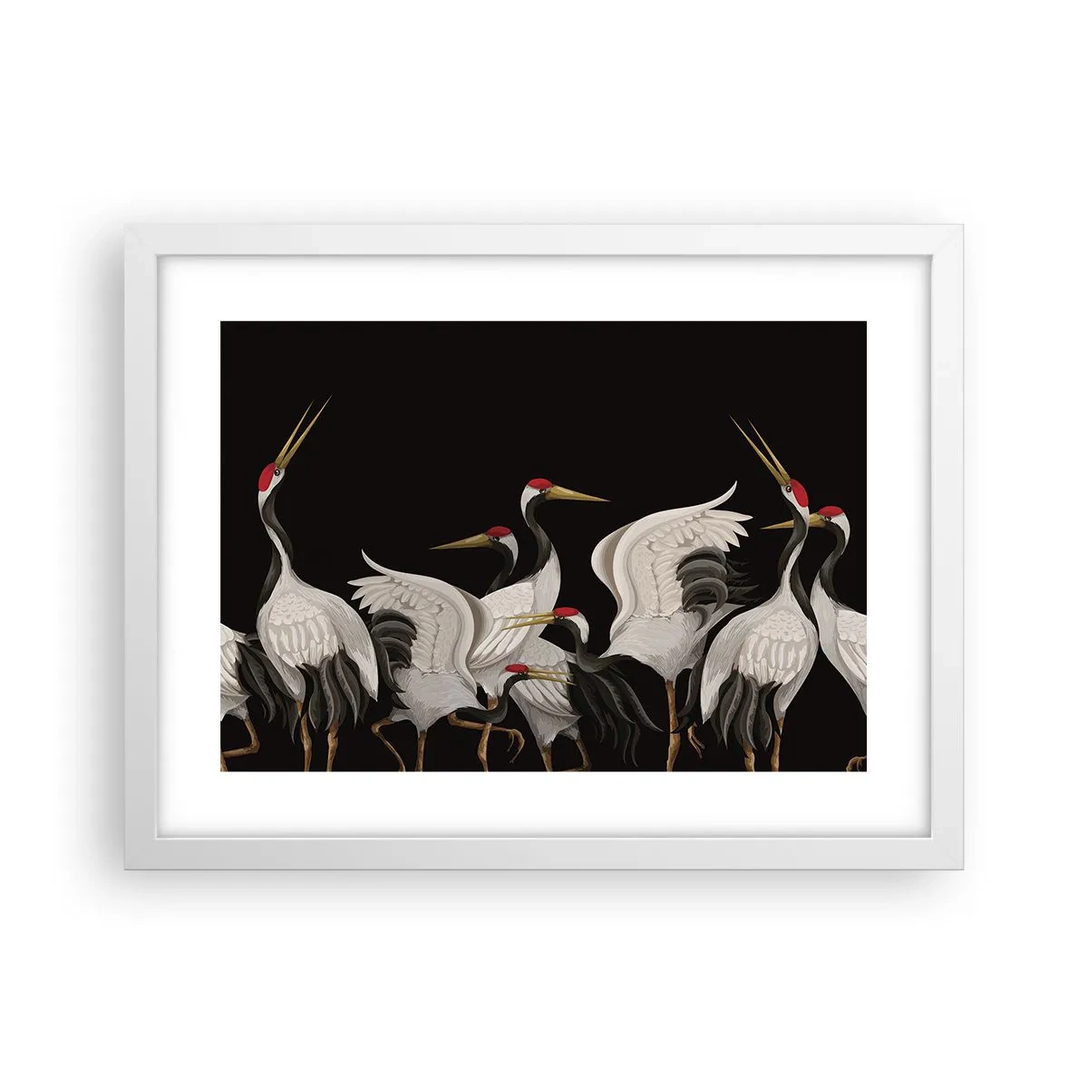 Plakat i hvid ramme - Fugle anliggender - 40x30 cm