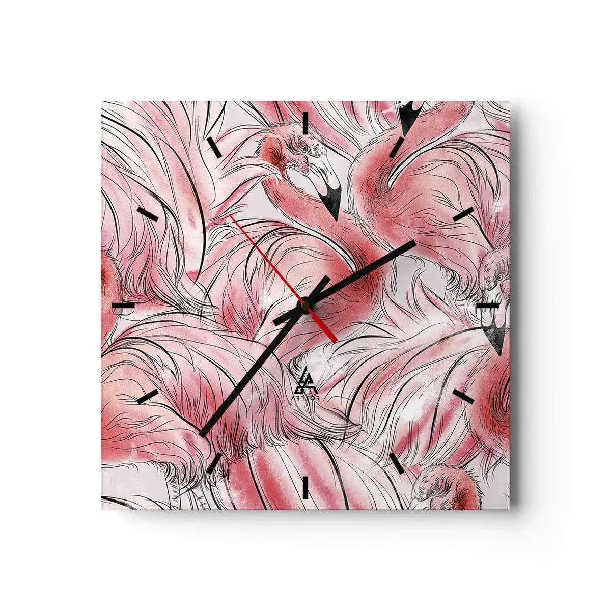 Vægur, Uret - Fugle corps de ballet - 30x30 cm