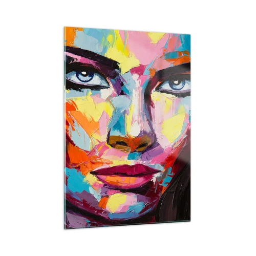 Billede på glas - Også en farverig sjæl - 50x70 cm