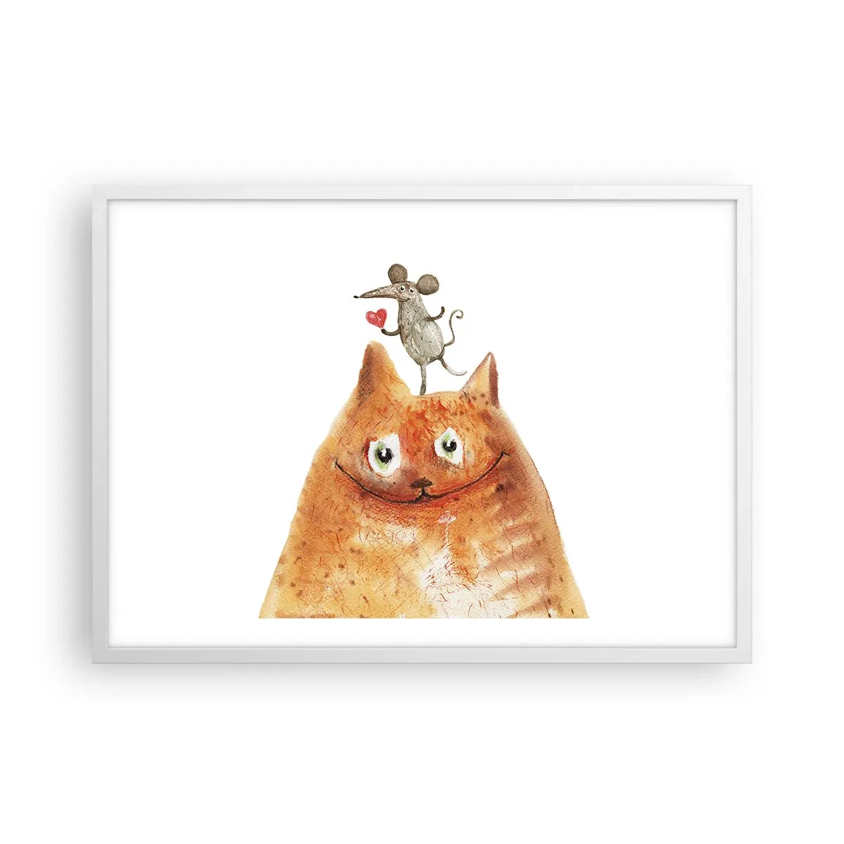 Plakat i hvid ramme - Kærlighedens paradokser - 70x50 cm