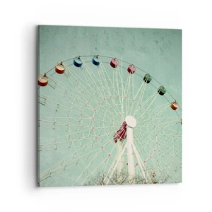 Lærredstryk - Billede på lærred - Vi inviterer dig til at lege - 70x70 cm