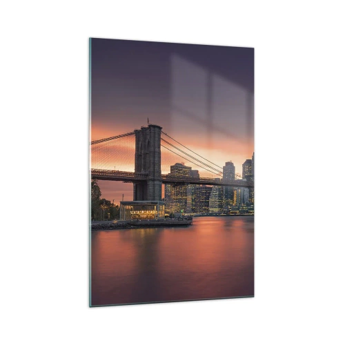 Billede på glas - Sænket i lilla stilhed - 70x100 cm