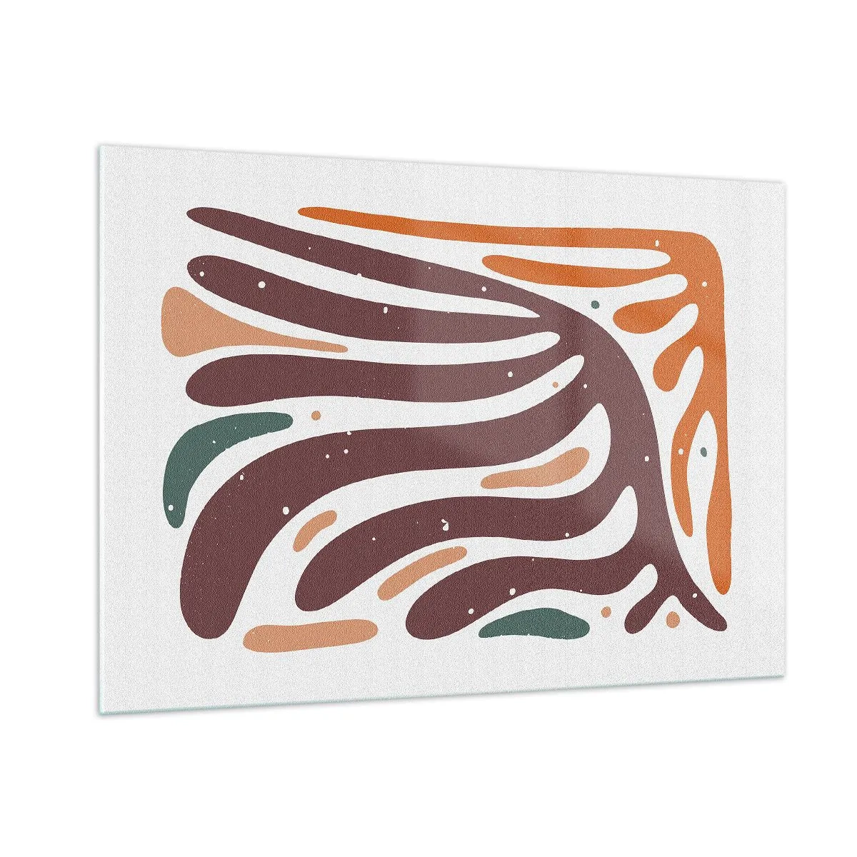 Billede på glas - Strålende organisk komposition - 100x70 cm