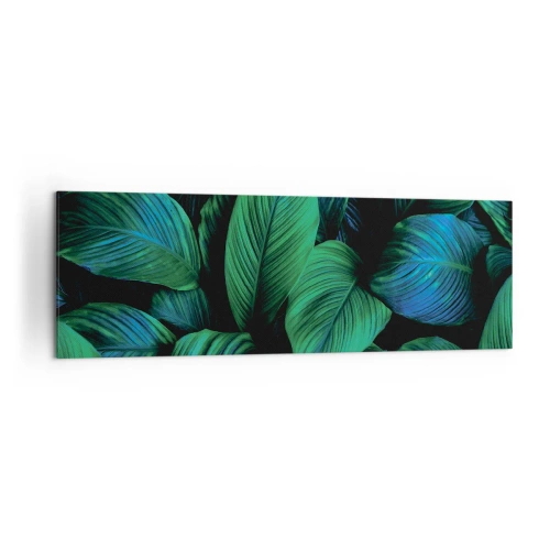 Lærredstryk - Billede på lærred - I den grønne flok - 160x50 cm