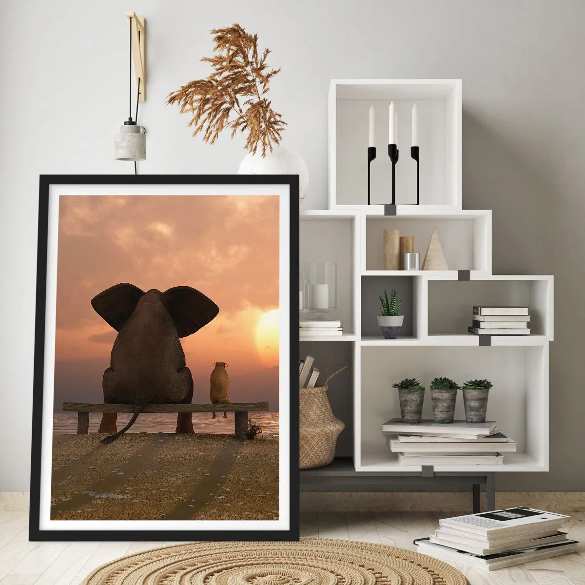 Plakat i sort ramme - Det er godt at være stille sammen - 40x50 cm