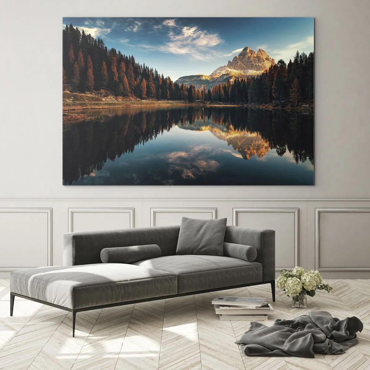 Billede på glas - Dobbelt landskab - 100x70 cm