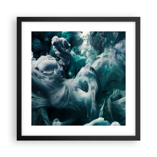 Plakat i sort ramme - Farvebevægelse - 40x40 cm