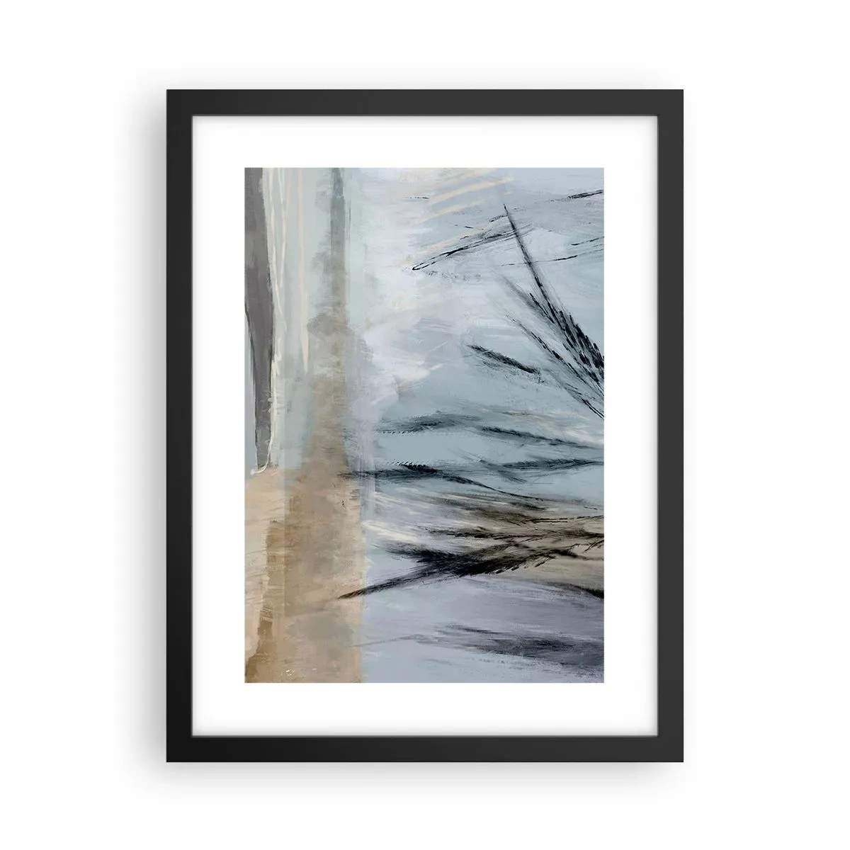 Plakat i sort ramme - Vintermarker - 30x40 cm