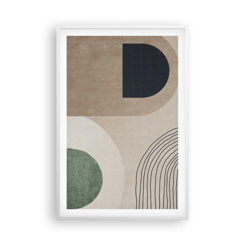 Plakat i hvid ramme - Blidheden i en oval - 61x91 cm