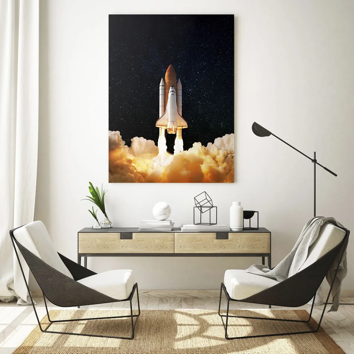 Billede på glas - Ad astra! - 80x120 cm