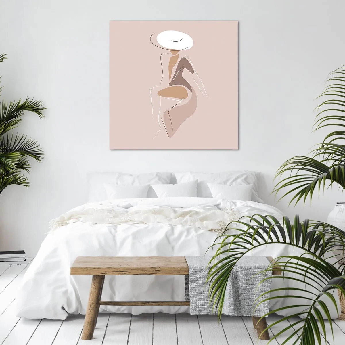 Lærredstryk - Billede på lærred - En dame, der skal være - 70x70 cm