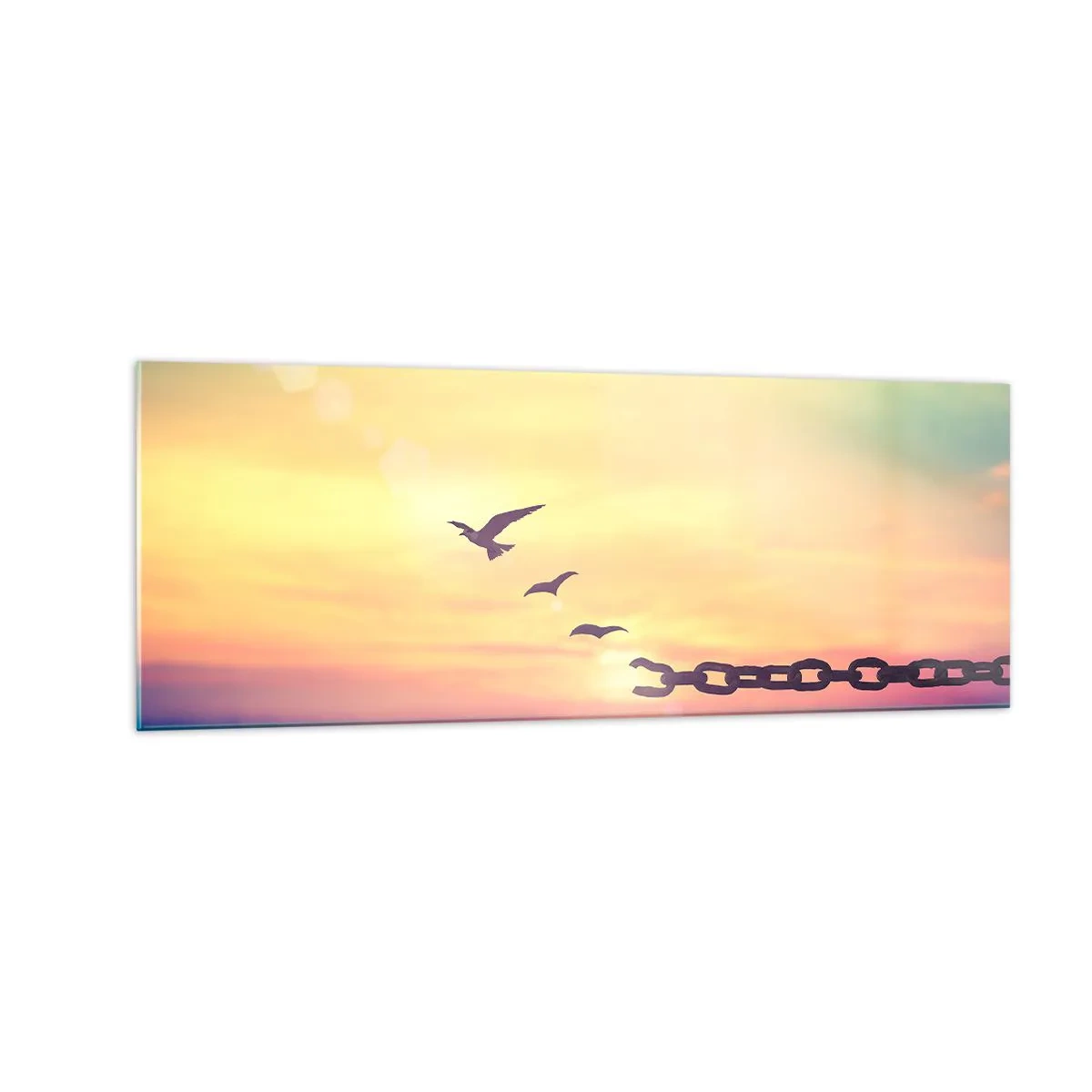 Billede på glas - Sejr for frihed - 140x50 cm