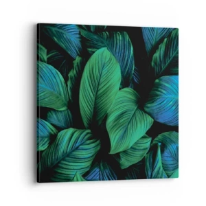 Lærredstryk - Billede på lærred - I den grønne flok - 40x40 cm