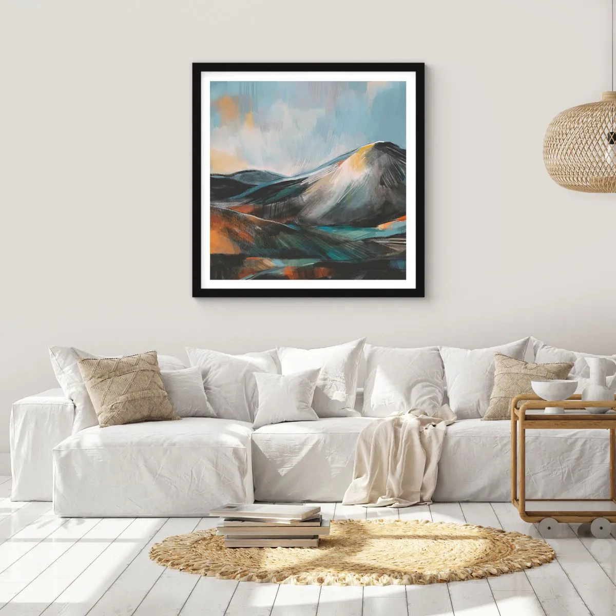 Plakat i sort ramme - Rå og smuk - 30x30 cm