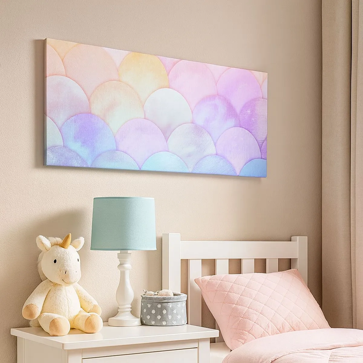 Lærredstryk - Billede på lærred - Perleskaller - 100x40 cm