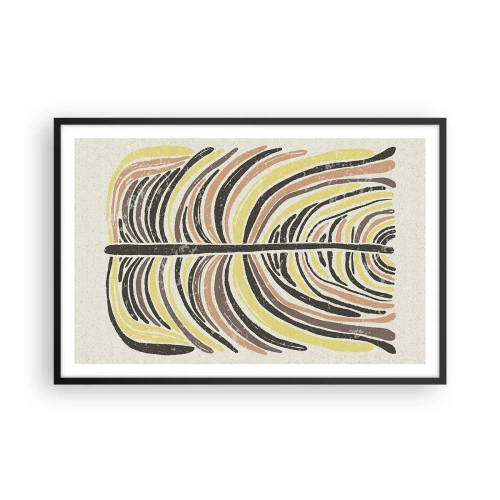 Plakat i sort ramme - Levende abstraktion - 91x61 cm